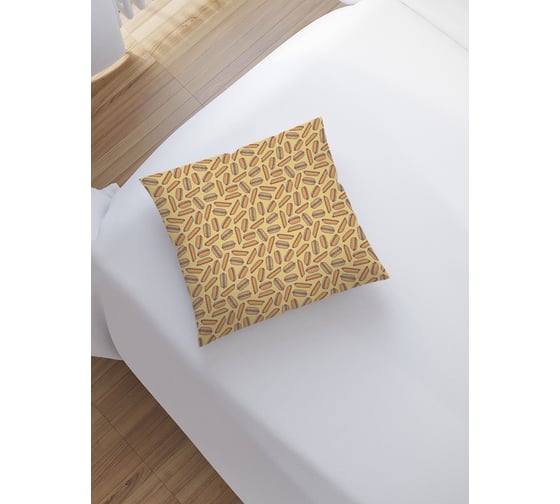 Изображение товара Декоративная наволочка на молнии JoyArty Сытный хот-дог 45x45 см sl_89298