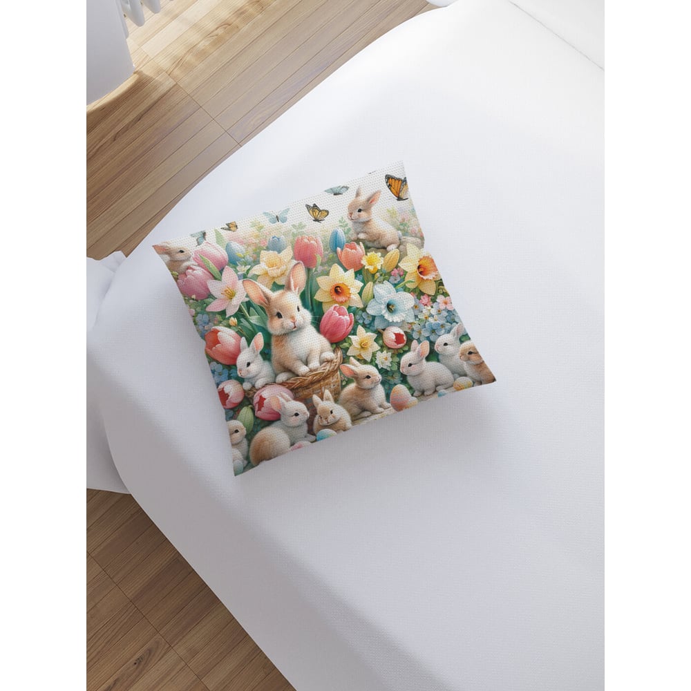 Изображение товара Декоративная наволочка JoyArty Кролики 45x45 см с молнией