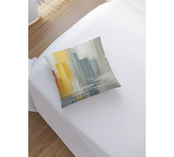 Изображение товара Декоративная наволочка на молнии JoyArty Цветные мазки 45x45 см sl_sd2718