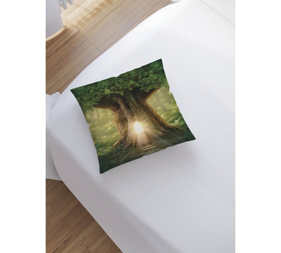 Изображение товара Декоративная наволочка на молнии JoyArty Дом в дереве 45x45 см sl_7620