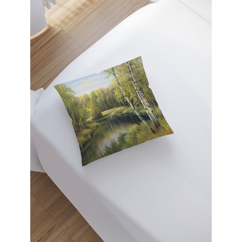 Изображение товара Декоративная наволочка JoyArty Березовый участок 45x45 см на молнии