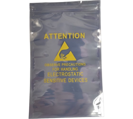 Изображение товара Пакет антистатический Aidacom серия EP2401-Z внутр. размер 193x270 мм, с застежкой ZIP Top, 100 шт. EP2401-Z-812