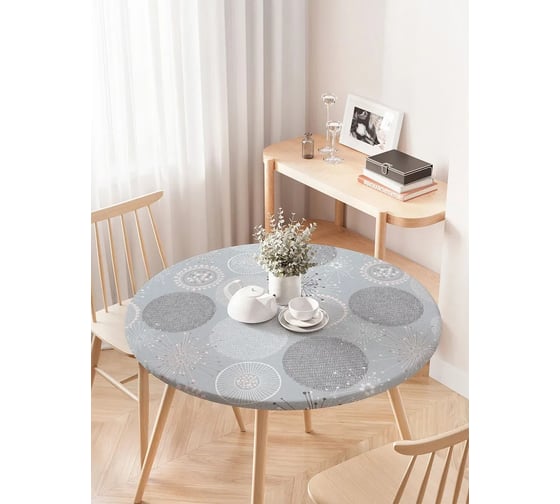 Изображение товара Скатерть на кухонный стол JoyArty Пушистые одуванчики, круглая на резинке, диаметр 75-100 см frtc_31503_120x120