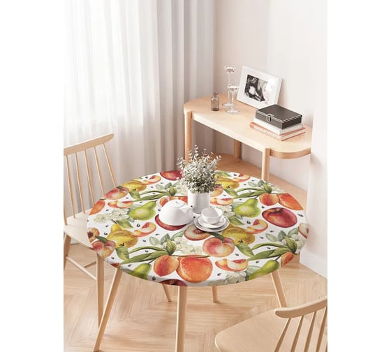 Изображение товара Скатерть на кухонный стол JoyArty Фруктовый орнамент, круглая на резинке, диаметр 75-100 см frtc_52364_120x120