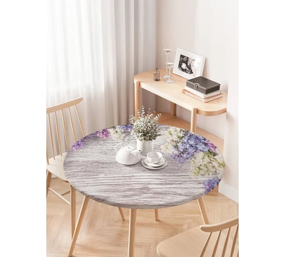 Изображение товара Скатерть на кухонный стол JoyArty Цветущая сирень, круглая на резинке, диаметр 75-100 см frtc_20365_120x120