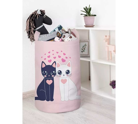 Изображение товара Корзина для хранения игрушек JoyArty Луна и Артемис 75 л, серия День св.Валентина toba_429260_L