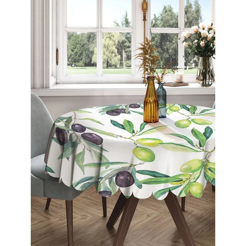 Изображение товара Круглая скатерть с рисунком JoyArty 150x150 см для дома и праздников