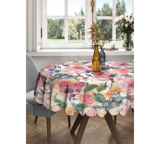 Изображение товара Круглая скатерть на стол с принтом JoyArty 150x150 см rtcf01_26447_150x150