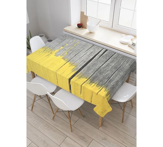 Изображение товара Прямоугольная водоотталкивающая скатерть на стол JoyArty Недокрашенная доска 120x145 см tcox_55155_120x145