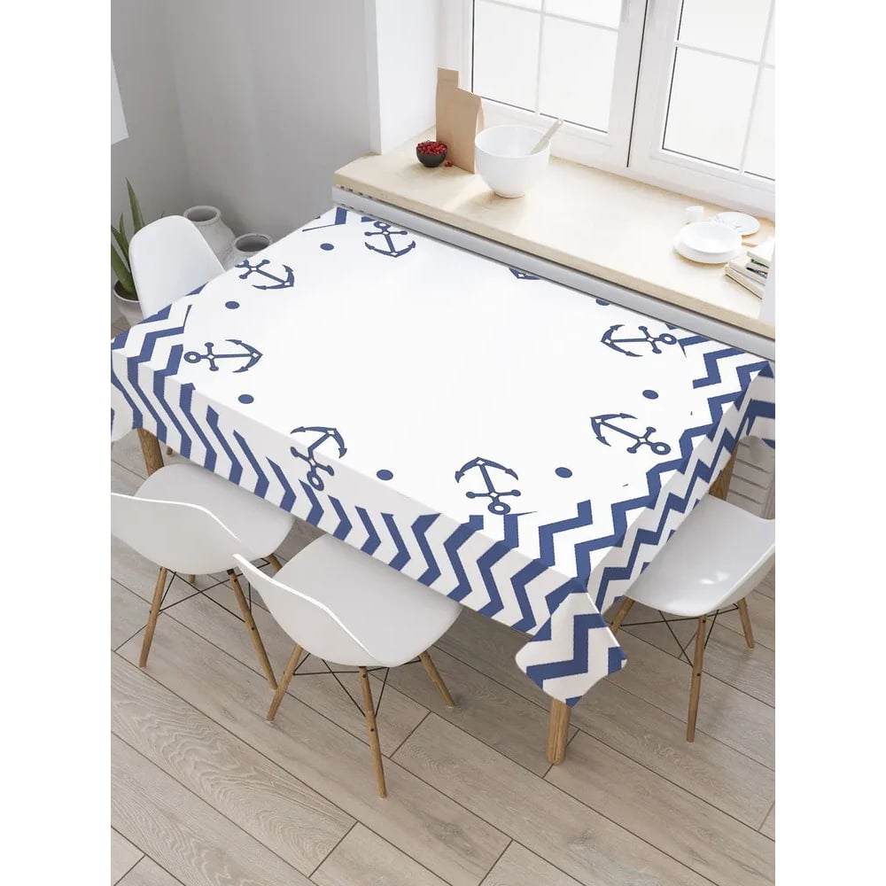 Изображение товара Прямоугольная скатерть JoyArty Вихрь якорей 145х180 см