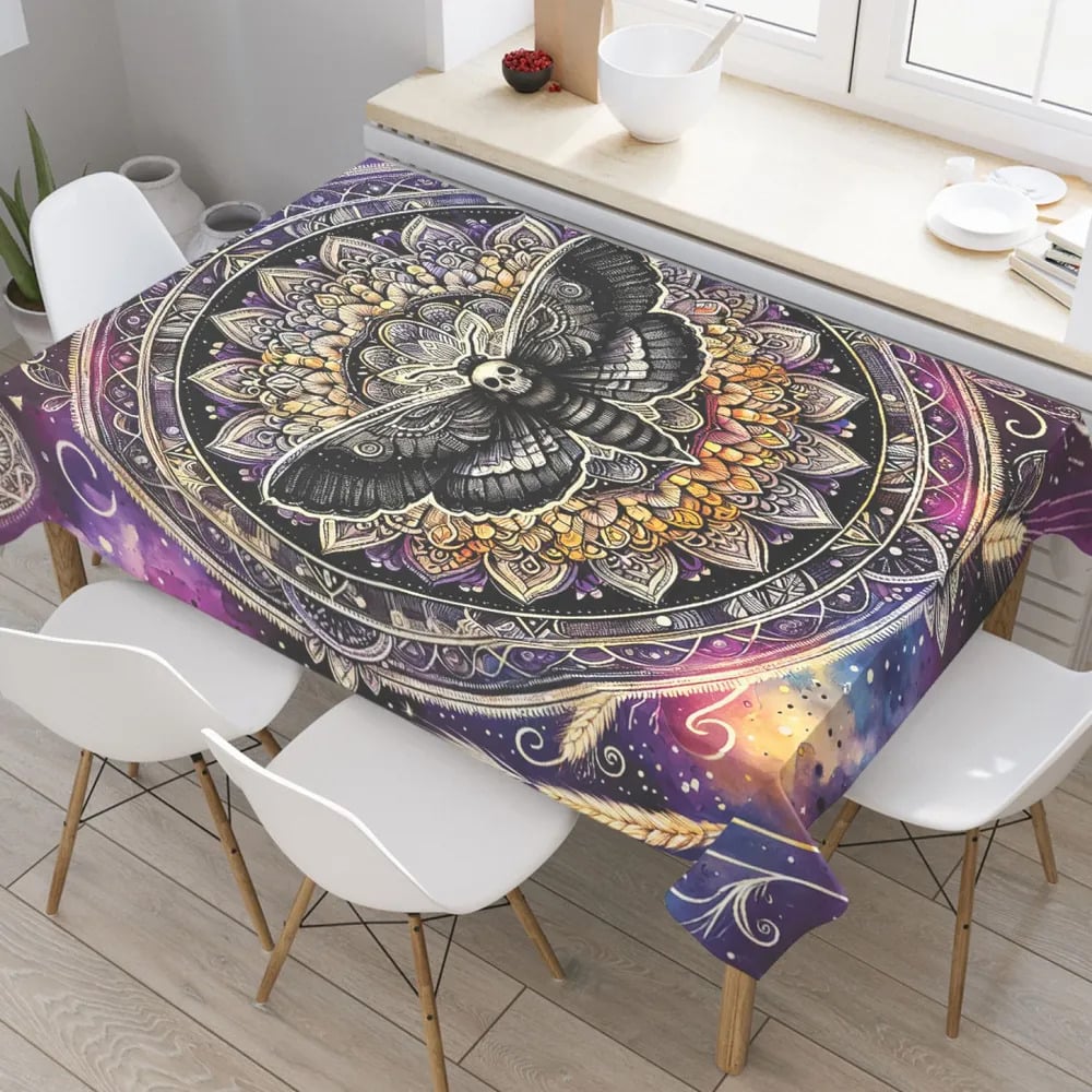 Изображение товара Прямоугольная тканевая скатерть JoyArty Космическая мандала 120х145 см