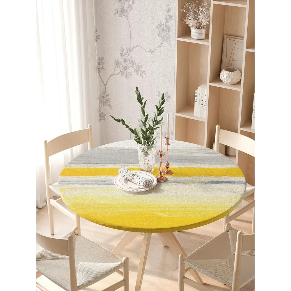 Изображение товара Круглая скатерть JoyArty диаметром 105-120 см, водоотталкивающая с рисунком