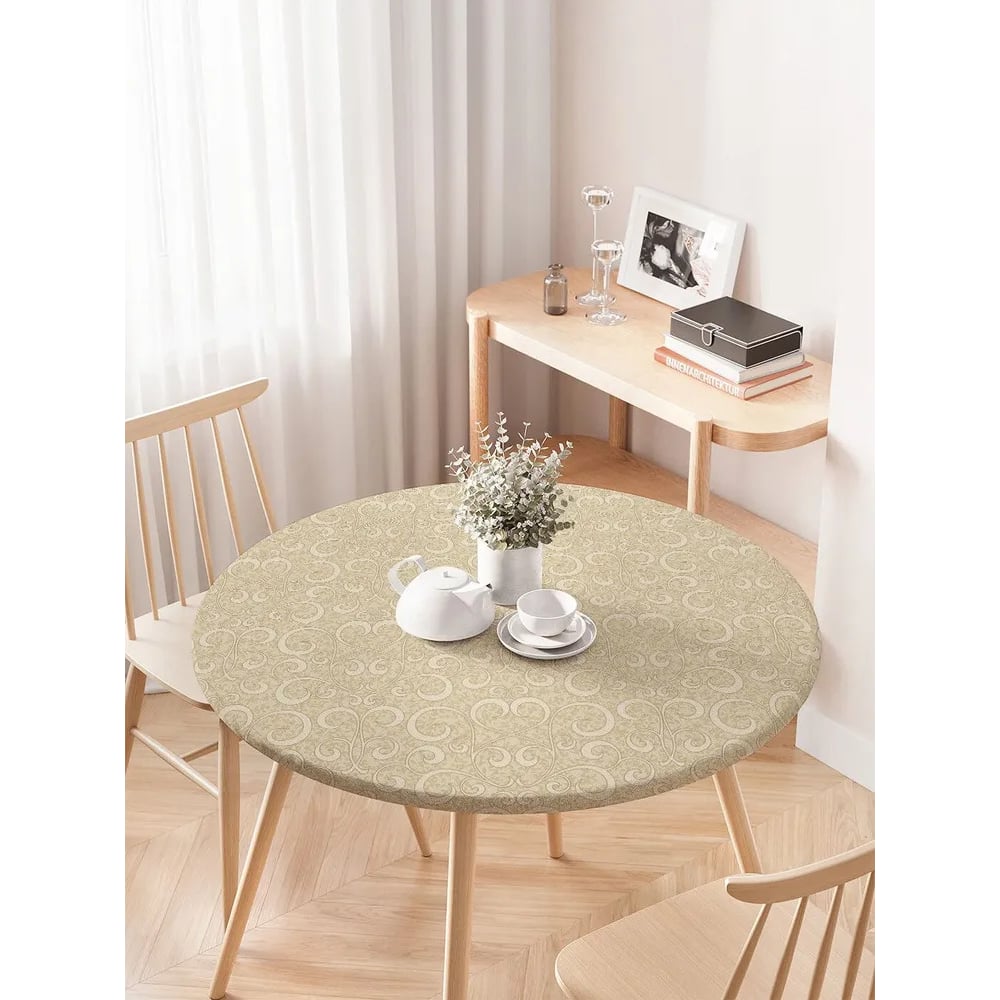 Изображение товара Круглая скатерть JoyArty с водоотталкивающим покрытием диаметр 75-100 см