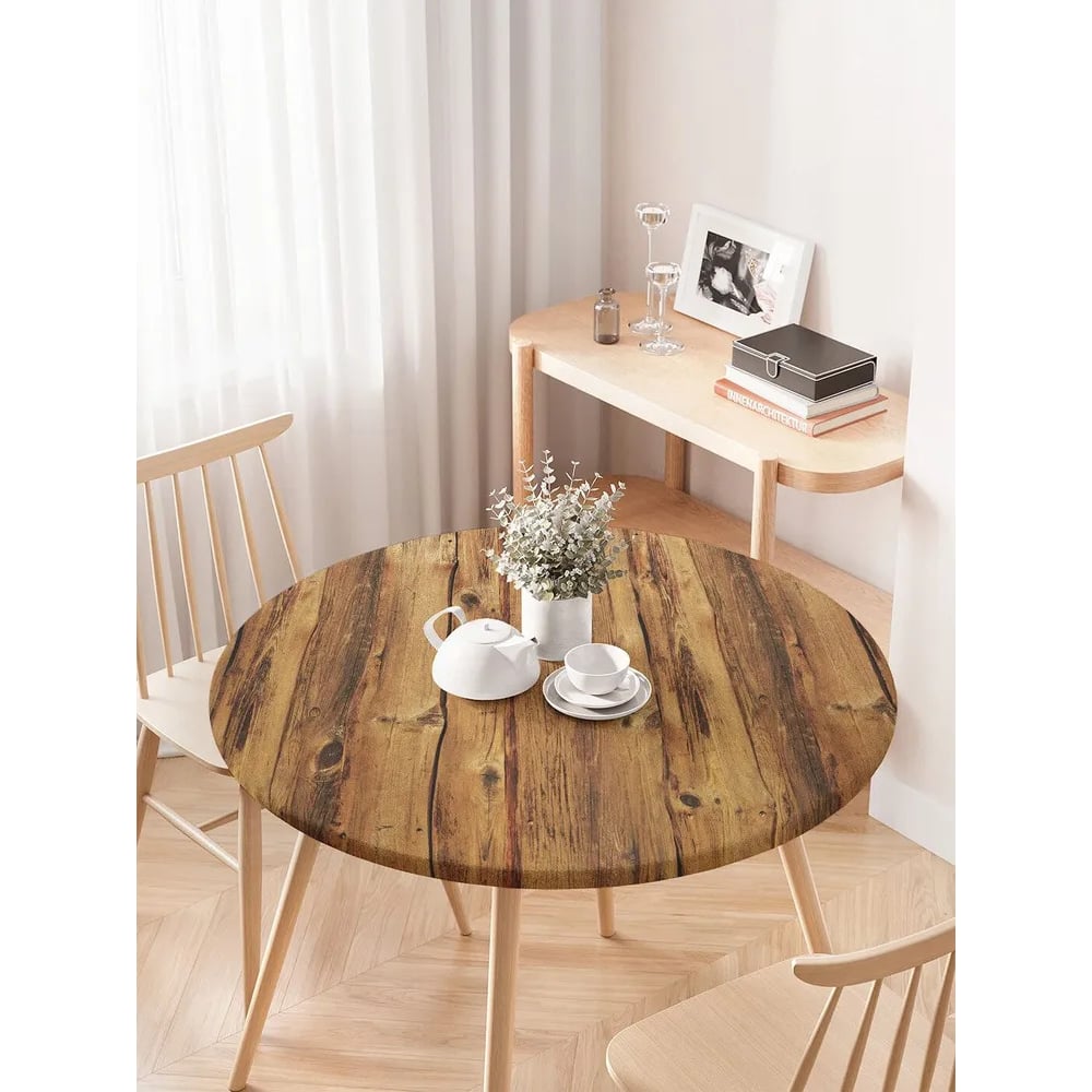 Изображение товара Скатерть JoyArty Классический забор круглая 75-100 см