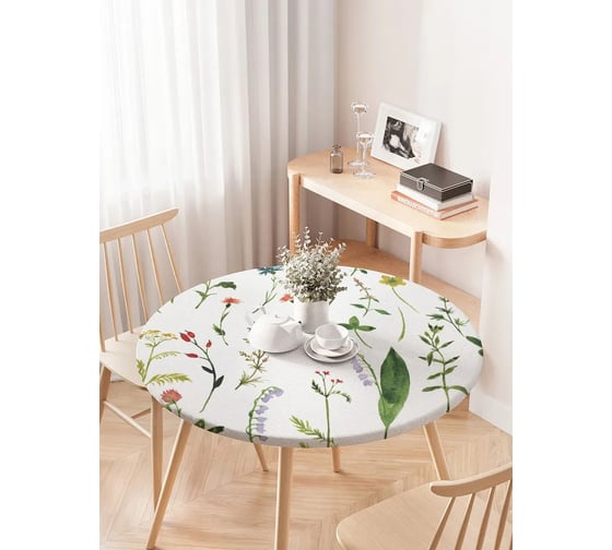 Изображение товара Скатерть на кухонный стол JoyArty Редкие цветы, круглая, на резинке, диаметр 75-100 см frtc_14556_120x120