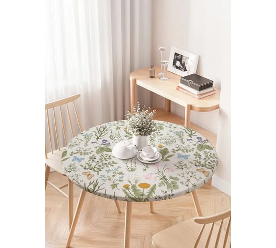 Изображение товара Скатерть на кухонный стол JoyArty Полевой гербарий, круглая, на резинке, диаметр 75-100 см frtc_27699_120x120