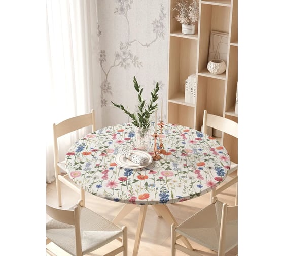 Изображение товара Скатерть на кухонный стол JoyArty Летнее настроение, круглая, на резинке, диаметр 105-120 см, серия 44993 frtc_422889_140x140