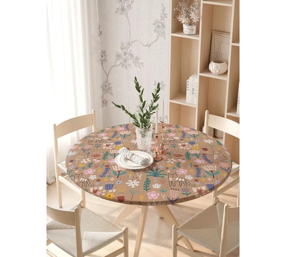 Изображение товара Скатерть на кухонный стол JoyArty Рисунки природы, круглая, на резинке, диаметр 105-120 см, серия 44993 frtc_422931_140x140