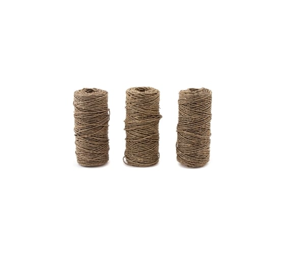 Изображение товара Набор веревок Стройбат пенька крученая 1.5 мм 3x40 м 294930