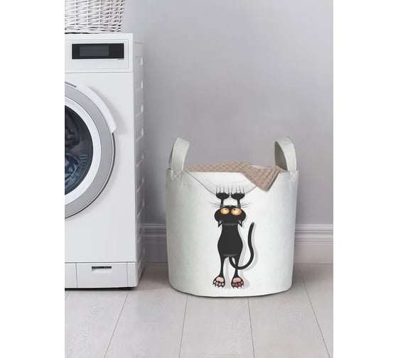 Изображение товара Корзина для белья JOYARTY "Кот-шкодник" 34 л, gaba_18507_s