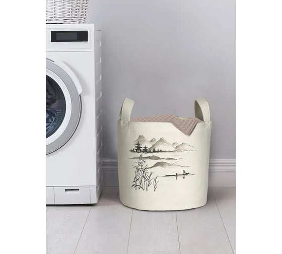 Изображение товара Корзина для белья JOYARTY "Прогулка на лодке в Японии" 34 л, gaba_389517_S