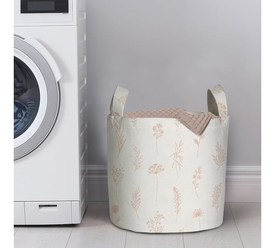 Изображение товара Корзина для белья JOYARTY "Цветочные зарисовки" 34 л, gaba_422922_s