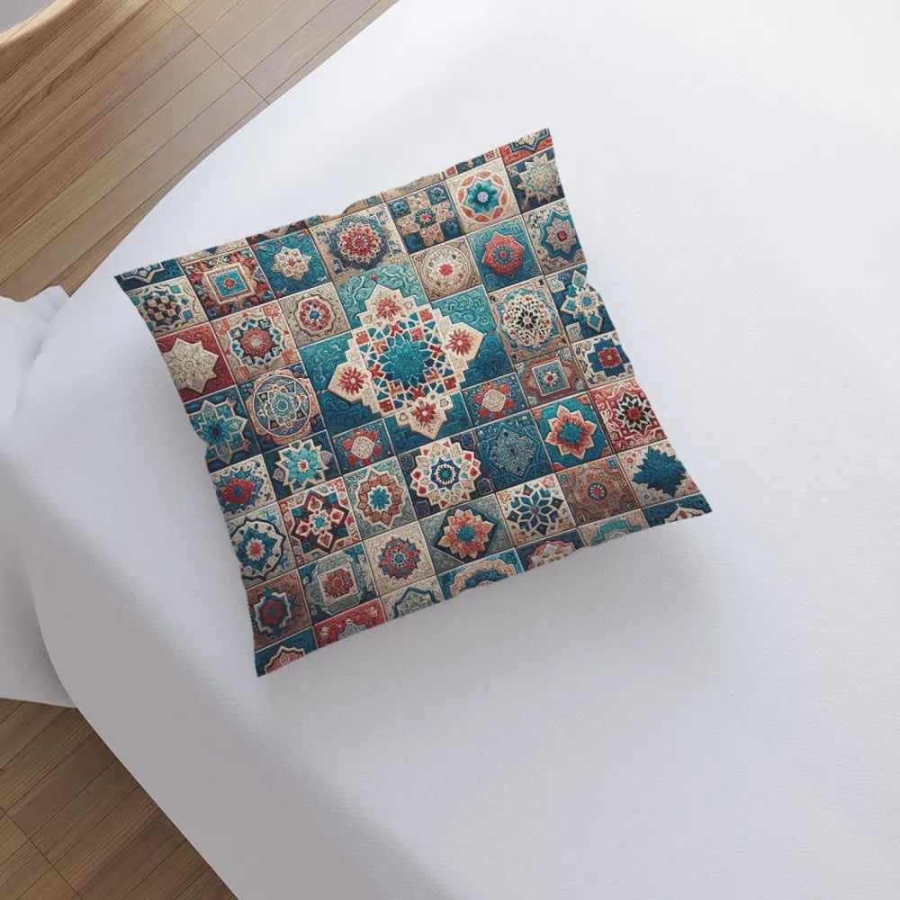 Изображение товара Декоративная наволочка на молнии 45x45 см с марокканскими узорами