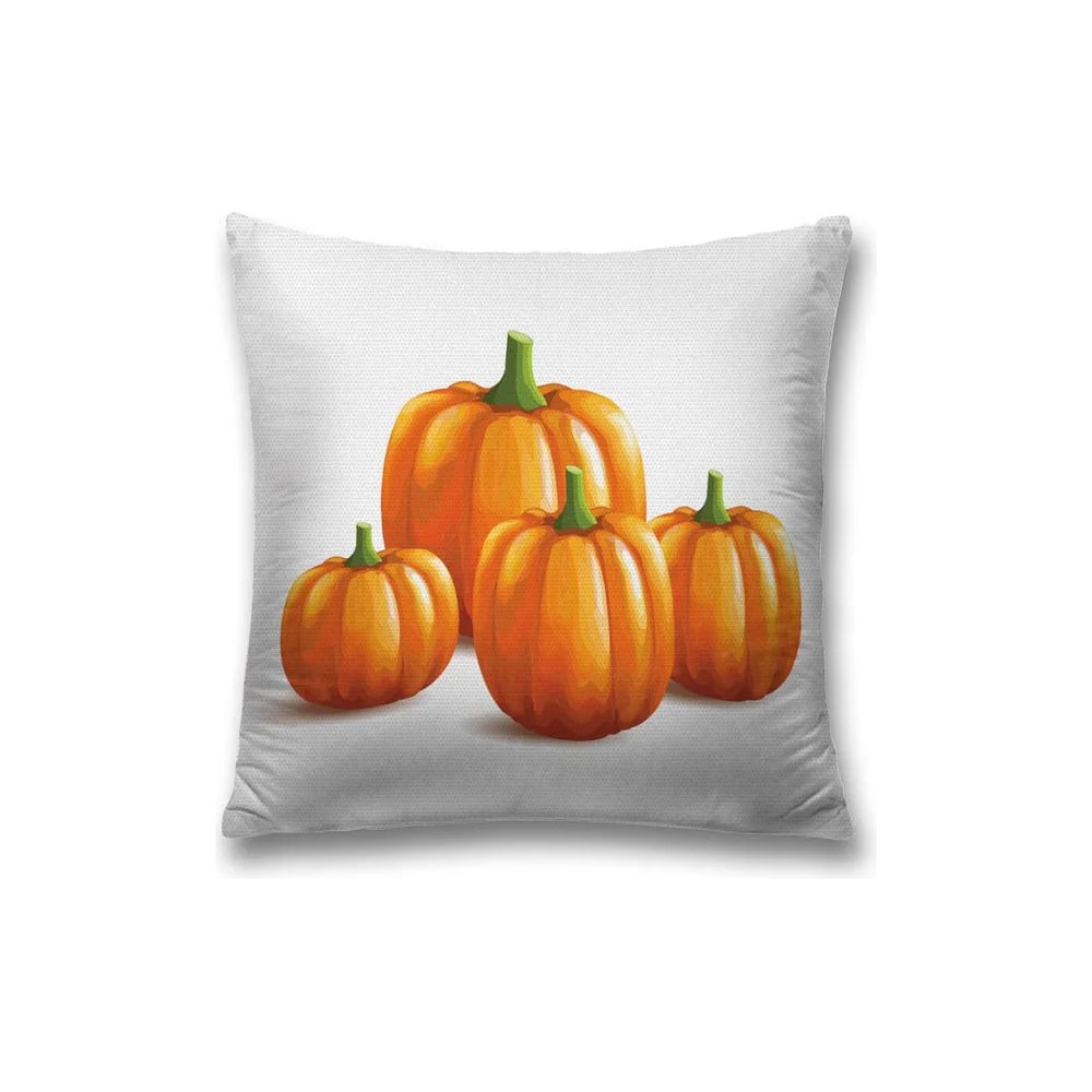 Изображение товара Декоративная наволочка на молнии на 45х45 см Тыквы для хэллоуина JOYARTY