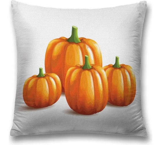 Изображение товара Наволочка декоративная на молнии, чехол на подушку JOYARTY "Тыквы для хэллоуина” 45x45 см sl_95645