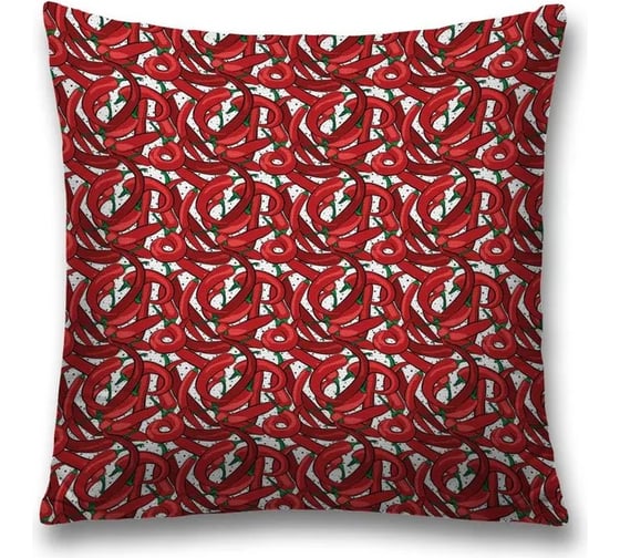 Изображение товара Наволочка декоративная на молнии, чехол на подушку JOYARTY "Жгучие перцы” 45x45 см sl_71479