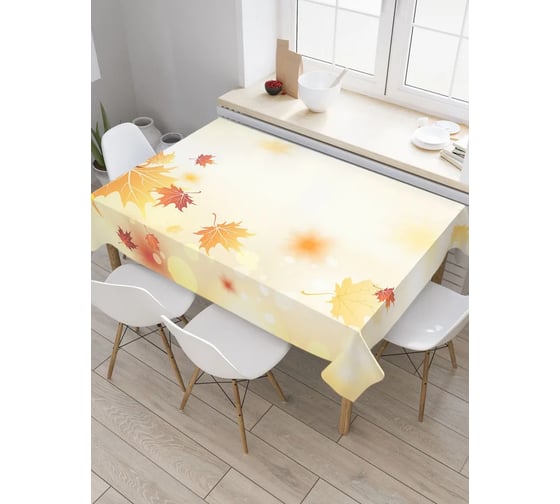 Изображение товара Прямоугольная тканевая скатерть на стол с рисунком JOYARTY "Осеннее боке" 120 на 145 см tc_85034_120x145
