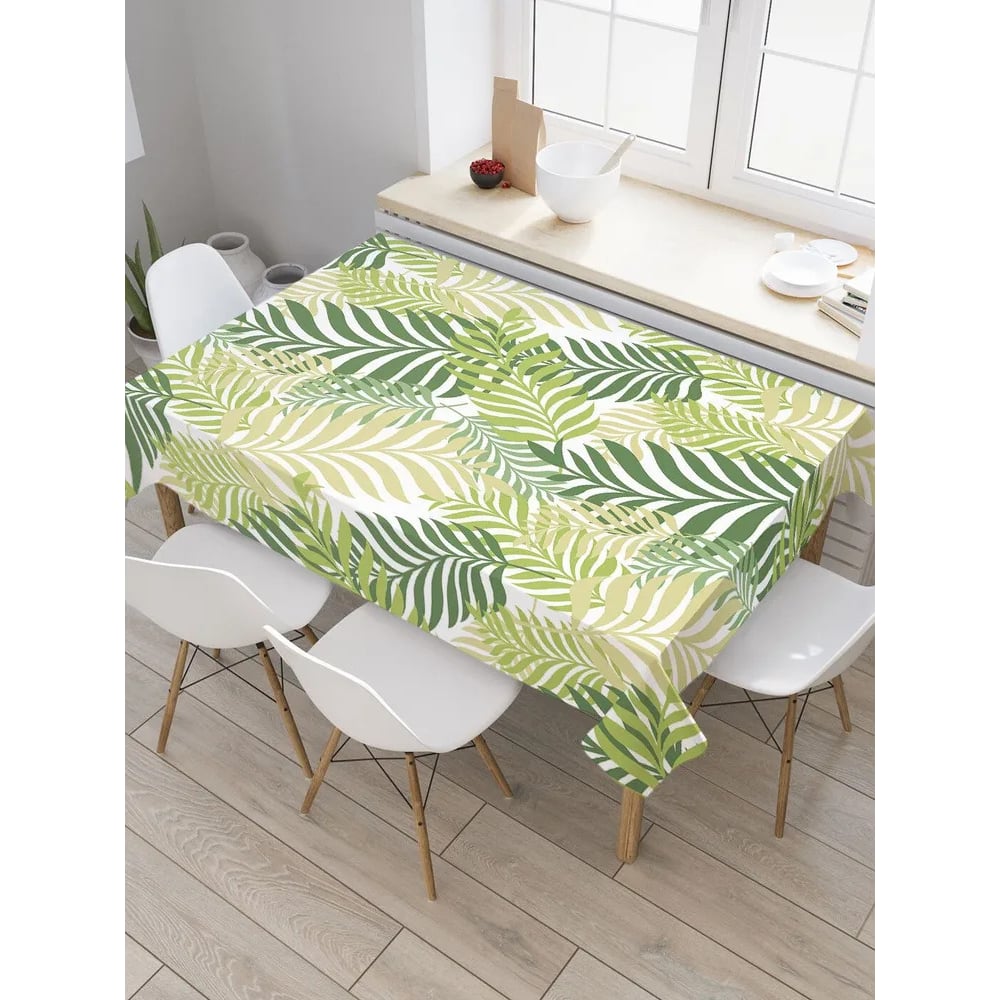 Изображение товара Прямоугольная водоотталкивающая скатерть JOYARTY Лиственная композиция 120x145 см