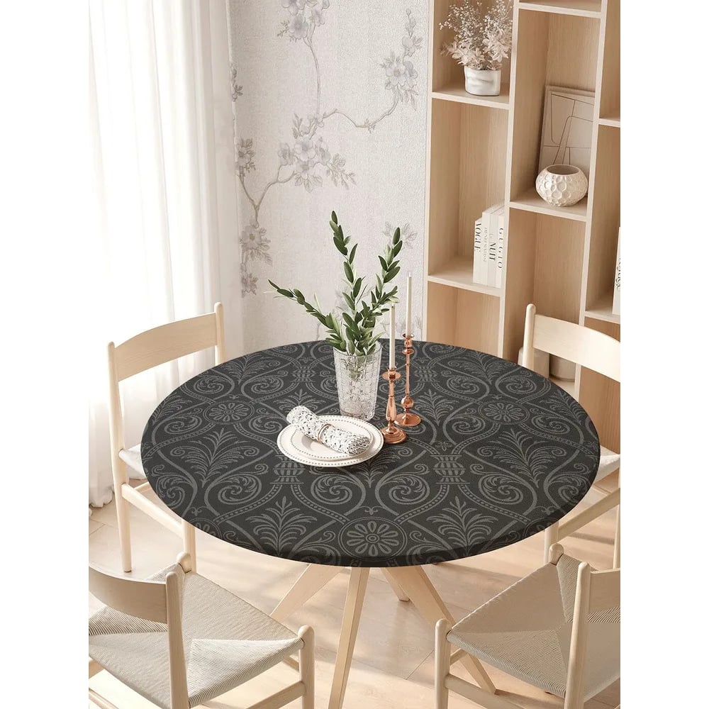 Изображение товара Круглая скатерть JOYARTY "Роскошь ампира" на резинке 105-120 см