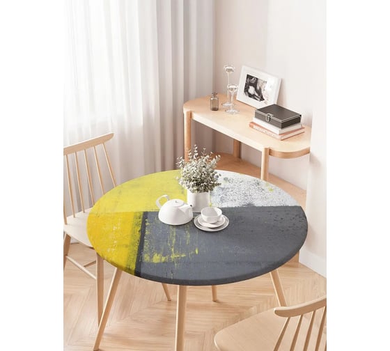 Изображение товара Скатерть на кухонный стол JOYARTY "Лоскутный гранж", круглая на резинке, диаметр 75-100 см frtc_34712_120x120