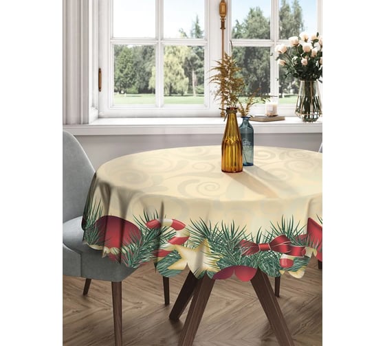 Изображение товара Круглая скатерть на стол с принтом JOYARTY “Вставить название” 150x150 см rtcf01_18018_150x150