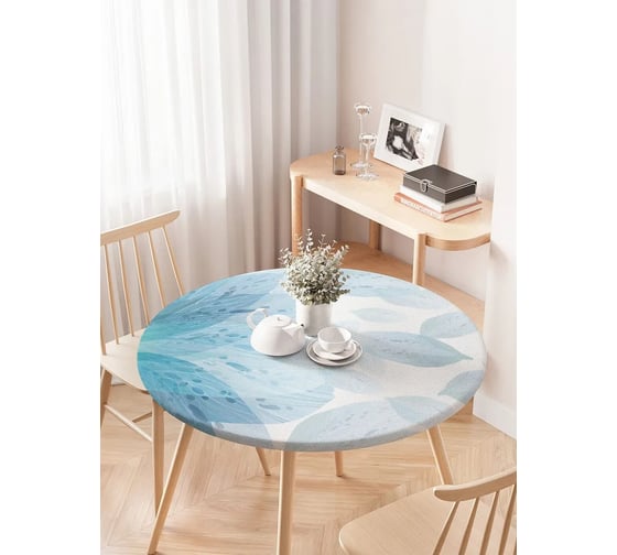 Изображение товара Скатерть на кухонный стол JoyArty "Прозрачные лепестки", круглая на резинке, диаметр 75-100 см frtc_29375_120x120