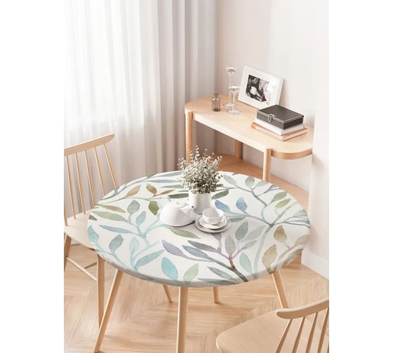 Изображение товара Скатерть на кухонный стол JoyArty "Изгибы растений", круглая на резинке, диаметр 75-100 см frtc_78162_120x120