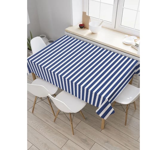 Изображение товара Прямоугольная водоотталкивающая скатерть на стол JoyArty "Стиль моряка" 120x145 tcox_23144_120x145