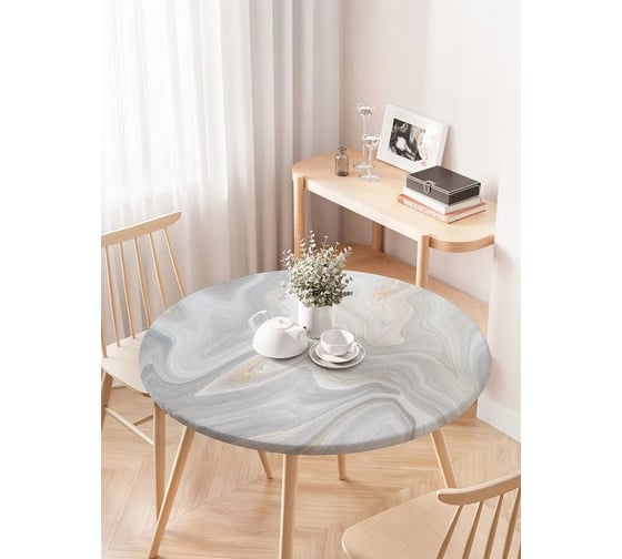 Изображение товара Скатерть на кухонный стол JoyArty "Мраморные волны", круглая на резинке, диаметр 75-100 см frtc_37017_120x120