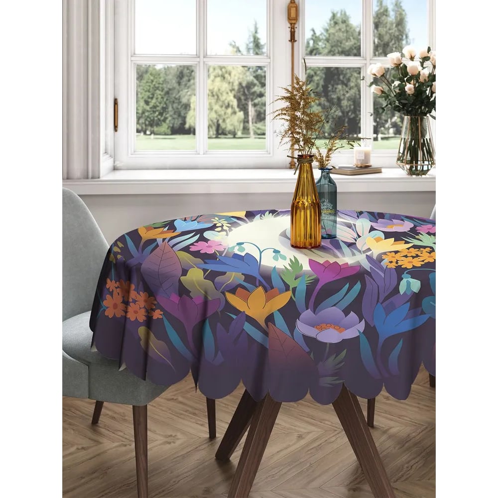 Изображение товара Круглая скатерть на стол с принтом JoyArty 150x150 см современная декоративная