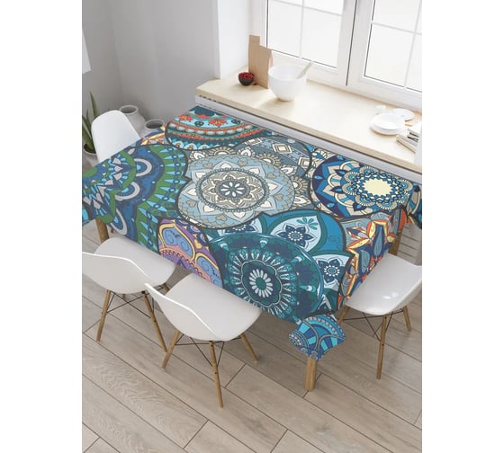 Изображение товара Прямоугольная тканевая скатерть на стол с рисунком JoyArty "Турецкие мотивы" 120 на 145 см tc_414071_120x145