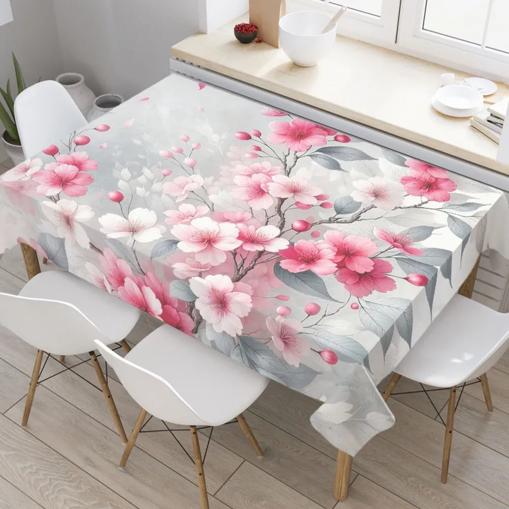 Изображение товара Прямоугольная водоотталкивающая скатерть JoyArty Цветущее дерево 145x180 см