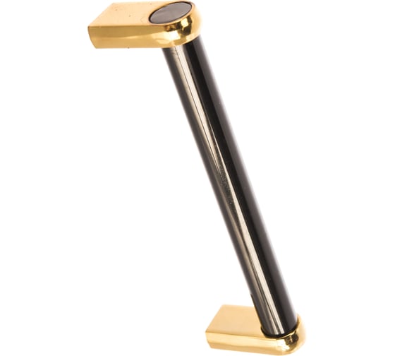 Изображение товара Мебельная ручка Amig черная, позолоченный никель 76-96