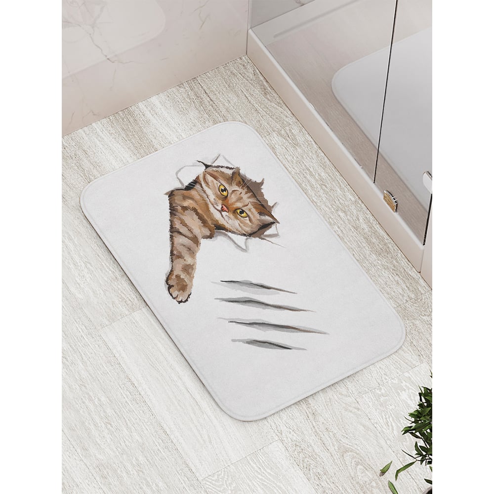 Изображение товара Коврик для ванной комнаты и туалета JOYARTY Озорной кот 52x77 см