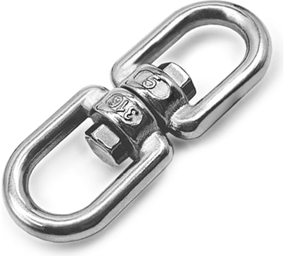 Изображение товара Вертлюг KREPFIELD нержавеющий, 5 мм петля-петля ART 8254 А4 1 шт. 8254А4ВЕРТЛЮГ5ММ-1