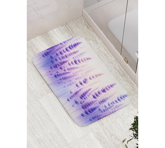 Изображение товара Коврик для ванной комнаты и туалета противоскользящий JOYARTY Лаванда 52x77 см bath_sd1838
