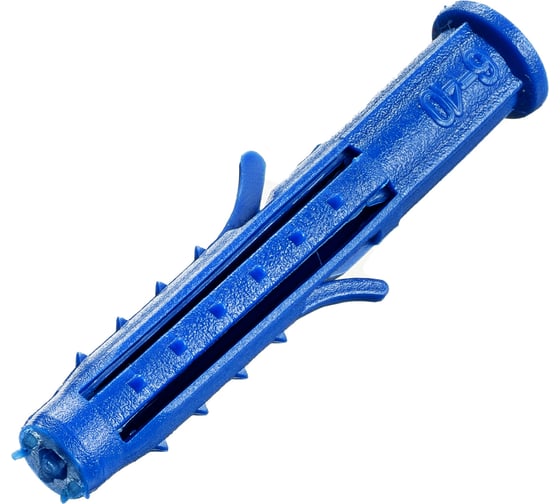 Изображение товара Четырехраспорный универсальный дюбель Tech-Krep Чапай 6x40 мм, шипы+усы, полипропилен, 2500 шт., пакет 155371