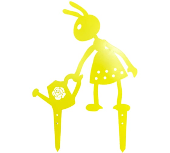 Изображение товара Садовые фигуры НАЮ Муравьишка с лейкой, желтые, 46 см, сталь, МДЖ-46