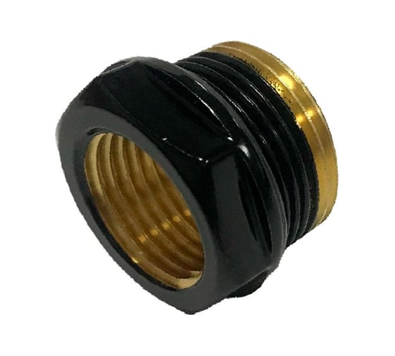 Изображение товара Переходник SCHLOSSER 3/4 НР на 1/2 ВН, с уплотнителем, черный 603000071 RAL 9005