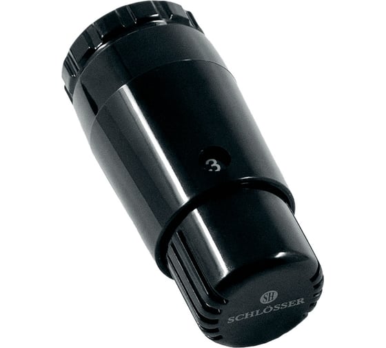 Изображение товара Термостатическая головка SCHLOSSER MINI DIAMANT M30x1,5, RAL 9005 601100033 Ral 9005